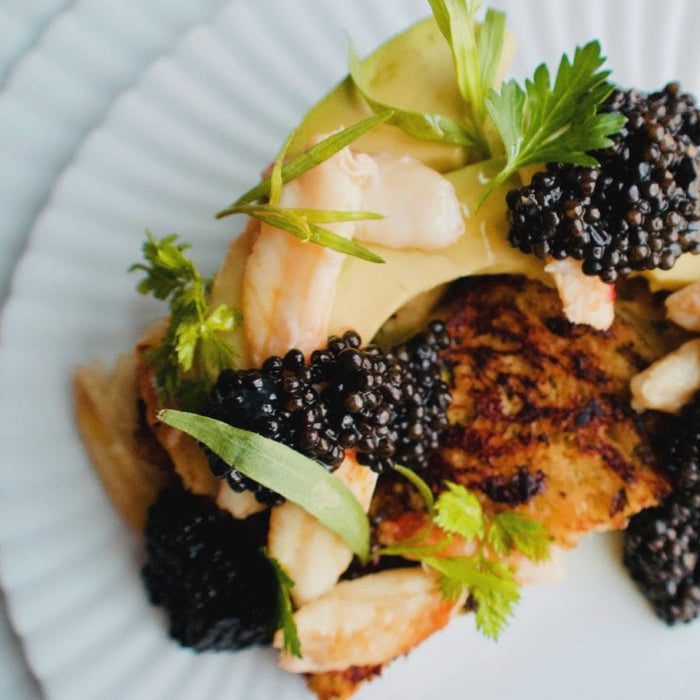 Savory Herb French Toast with Peekytoe Crab & Beluga Hybrid Caviar