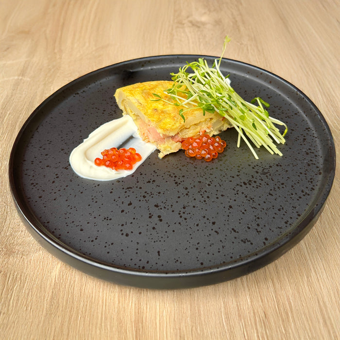 Spanish Tortilla with Hot Smoked Salmon and Smoked Salmon Roe