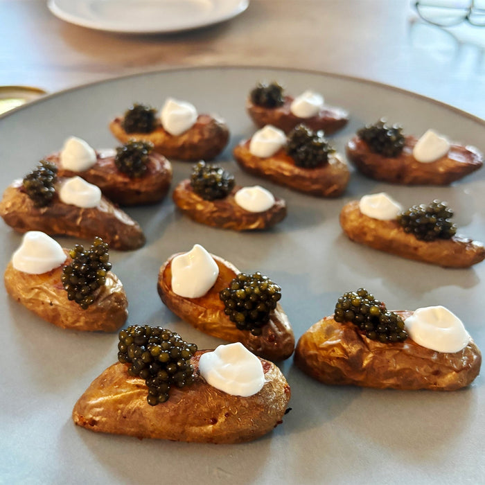 Roasted Fingerling Potatoes with Caviar