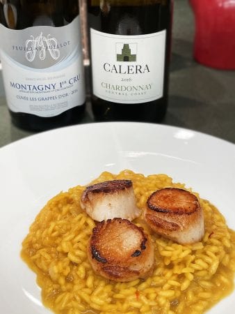 Seared Maine Diver Scallops with Risotto Milanese