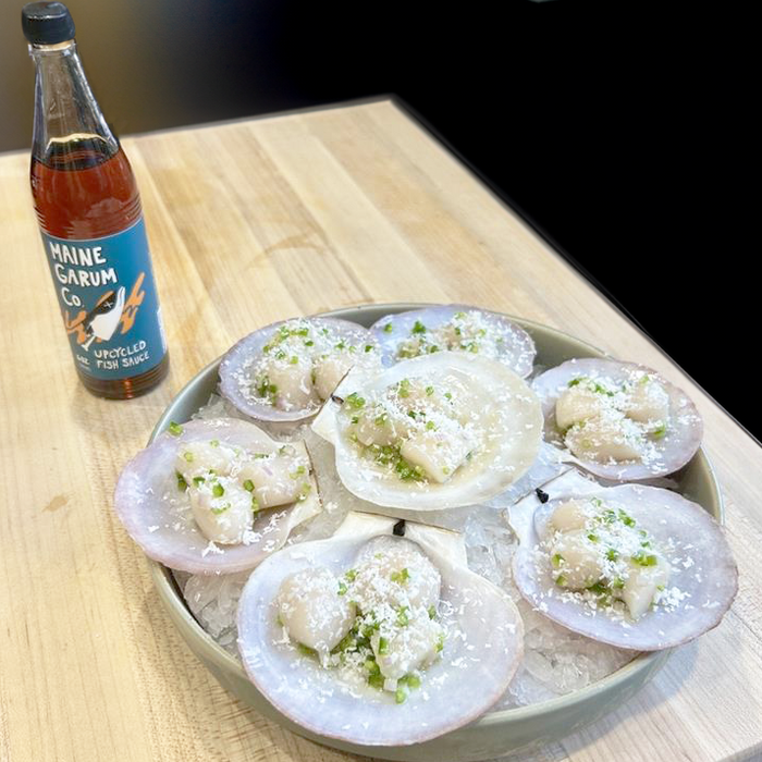 Scallop Crudo with Maine Garum Fish Sauce