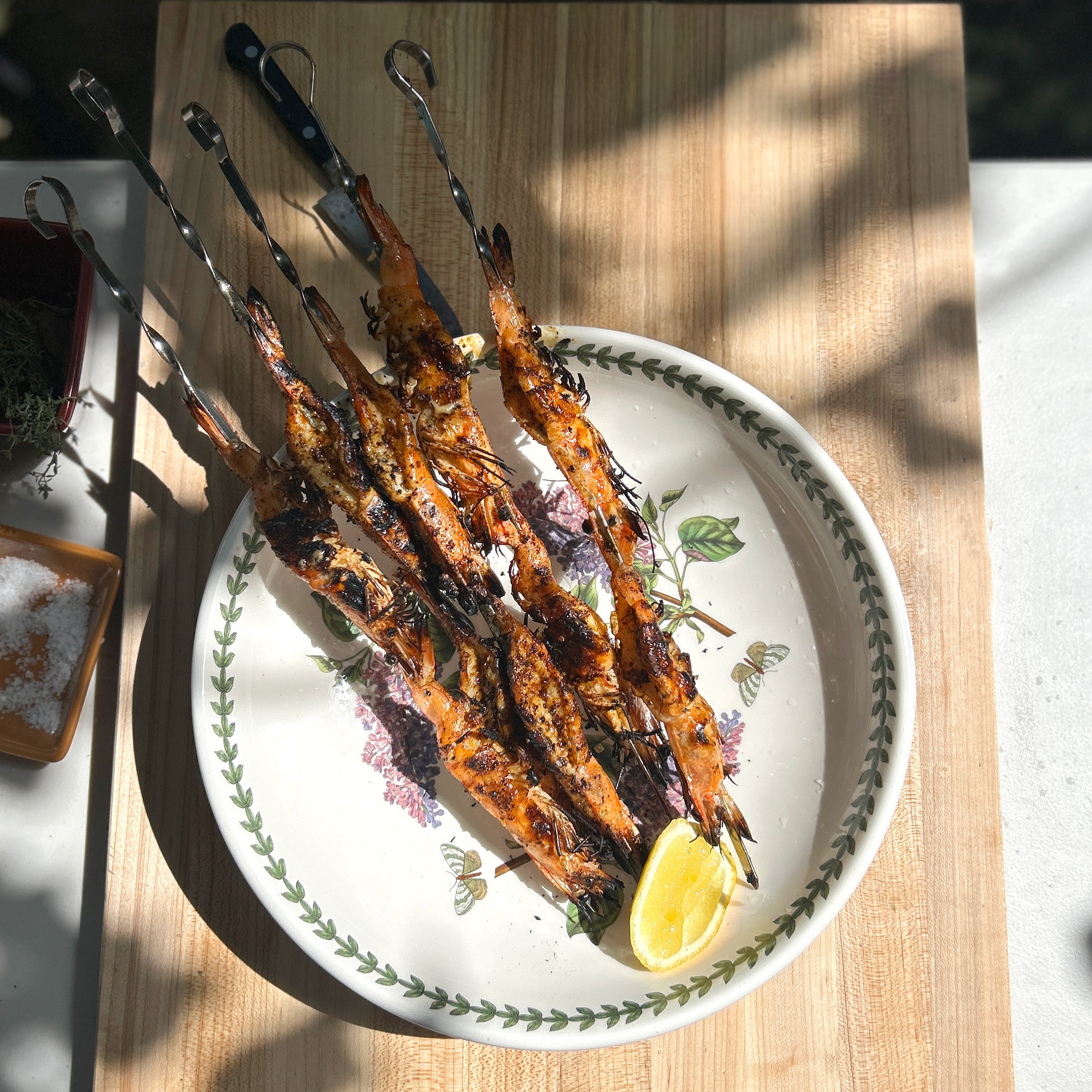 Smoky Grilled Blue Prawns with Ancho Chili Butter