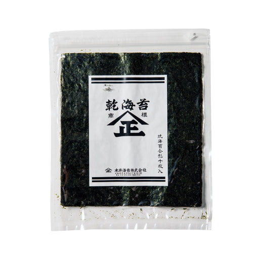 Full sheets of Motoi Nori Zenkei seaweed, stacked neatly, showcasing the high-quality dried seaweed product from Motoi Nori.
