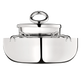 Christofle silver server with a holder on top