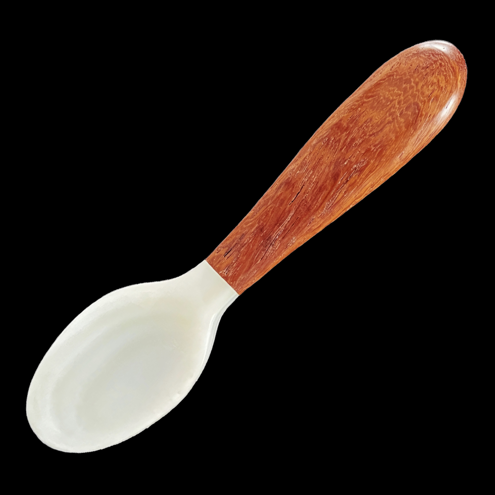 Wood Mother of Pearl Spoon