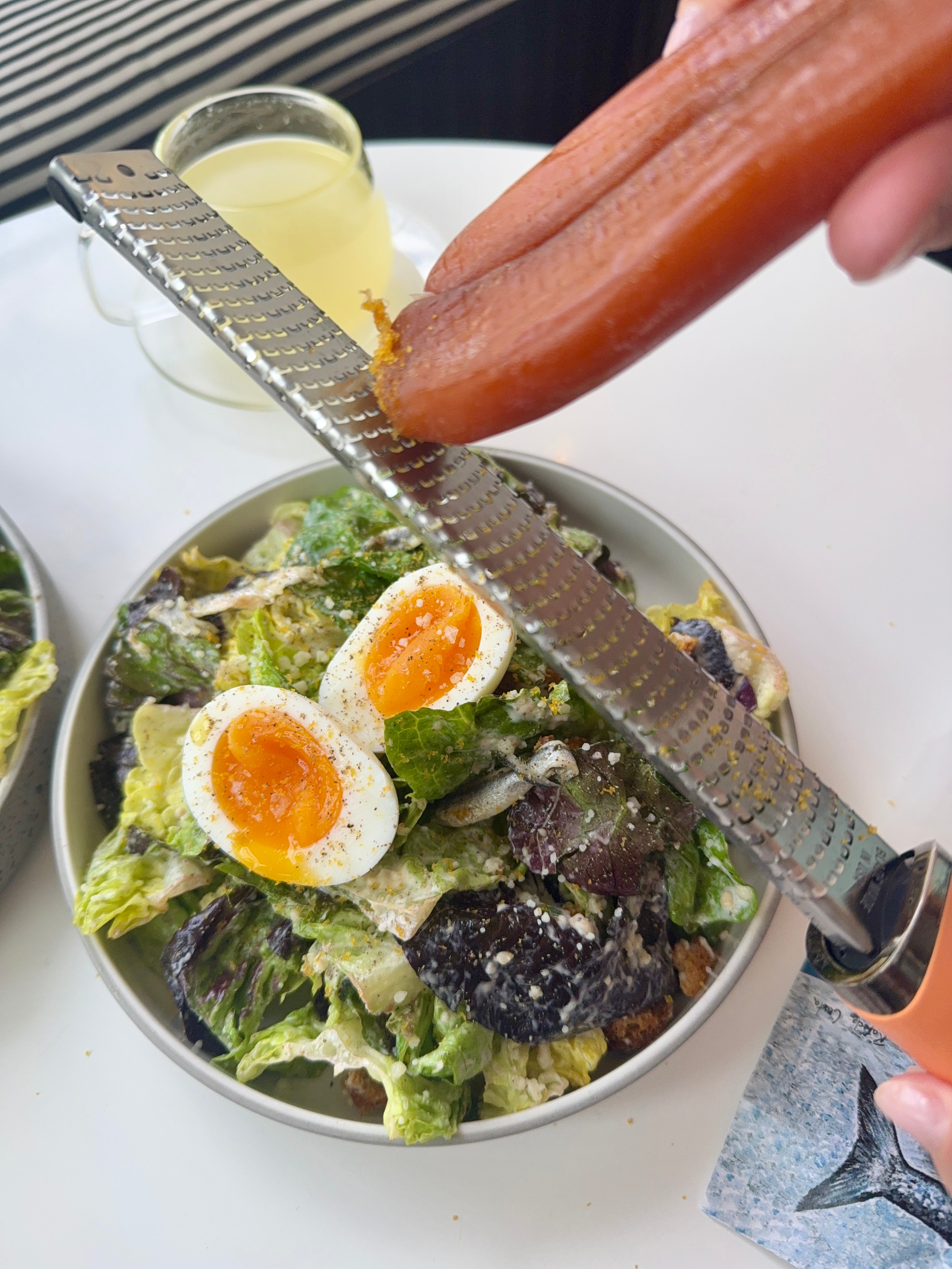 Fancy Caesar Salad with Mullet Bottarga