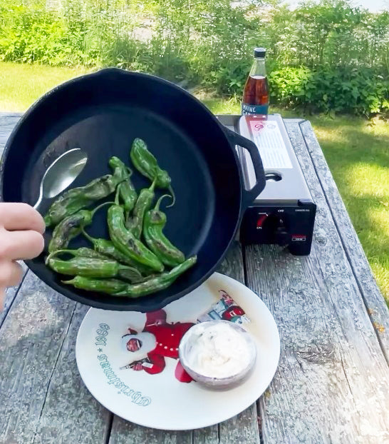Blistered Shishitos with a Garum Glaze