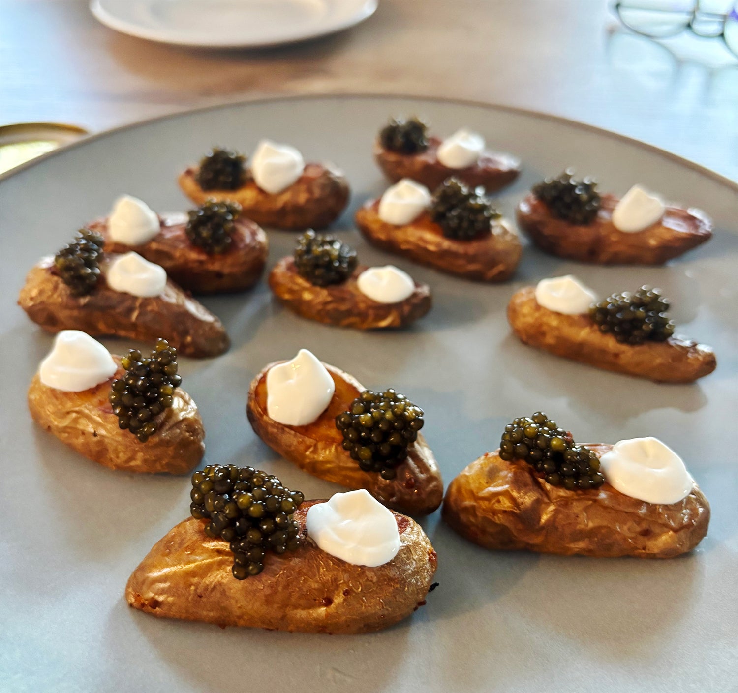 Roasted Fingerling Potatoes with Caviar