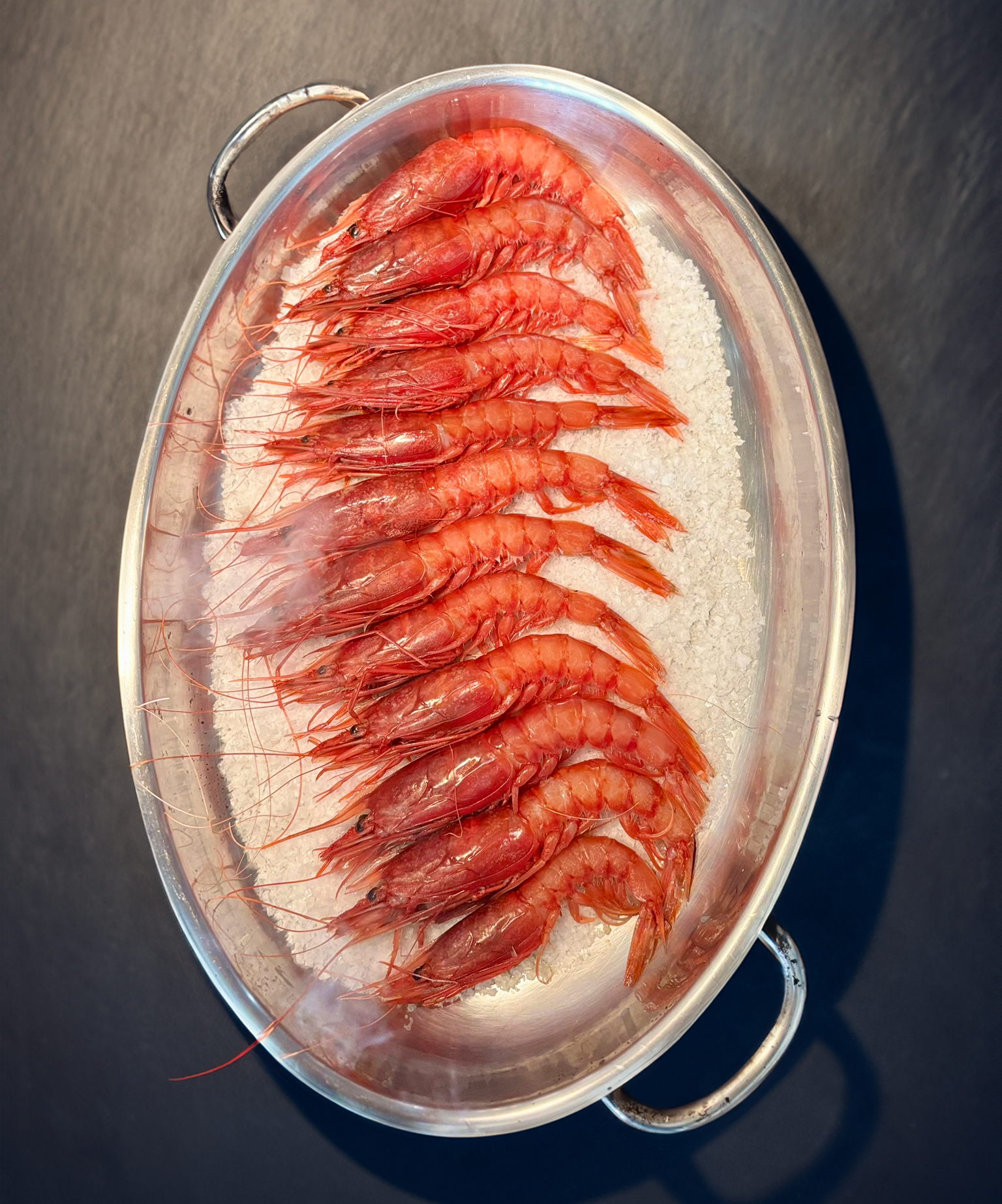 Salt-Bed Prawns