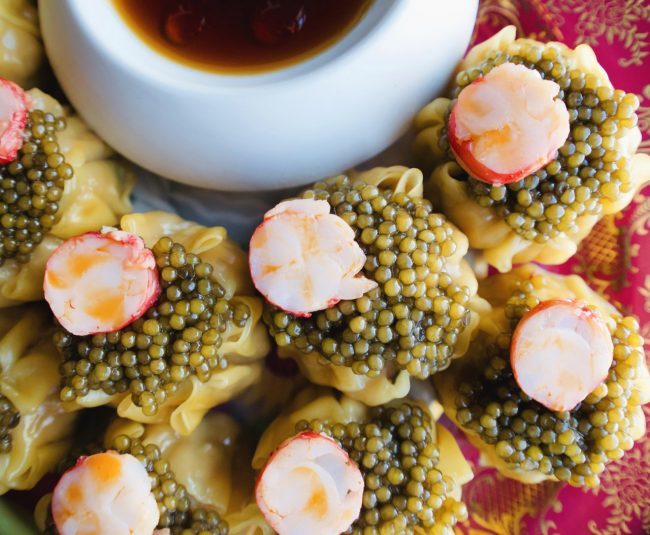 Gulf Shrimp Shumai with Imperial Gold Caviar